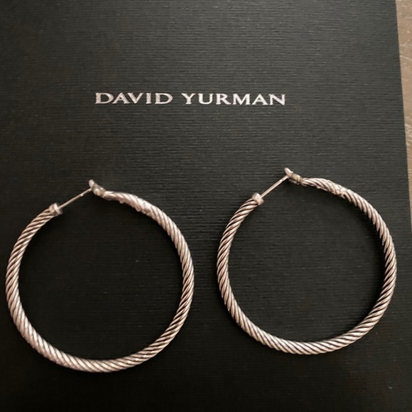 David Yurman Jewelry - Classic cable hoop earrings